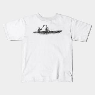 Kayak black and white Kids T-Shirt